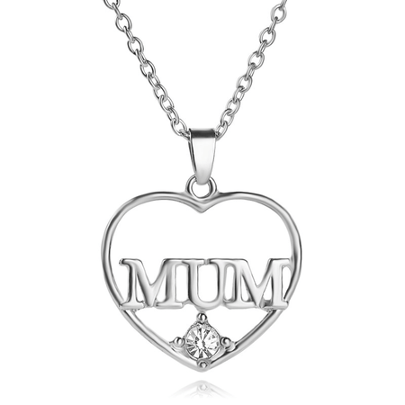 'Always my Mother, Forever my Friend' Crystal Heart Pendant Necklace