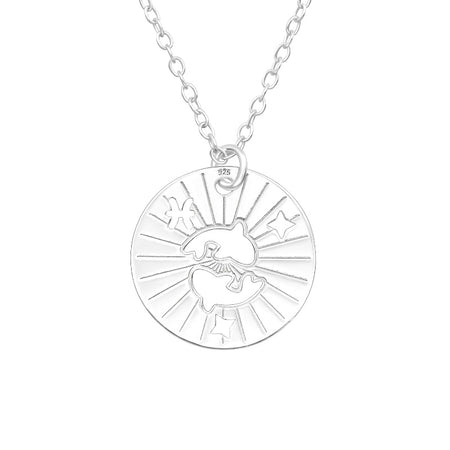 Children's Sterling Silver Zodiac Sign Pendant Necklace - Virgo  (September 23-October 22)