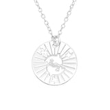 Children's Sterling Silver Zodiac Sign Pendant Necklace - Pisces (February 19-March 20)