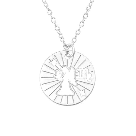 Children's Sterling Silver Zodiac Sign Pendant Necklace - Virgo  (September 23-October 22)
