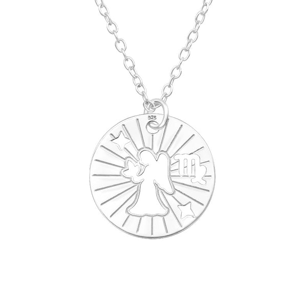 Children's Sterling Silver Zodiac Sign Pendant Necklace - Virgo  (August 23- September 22)