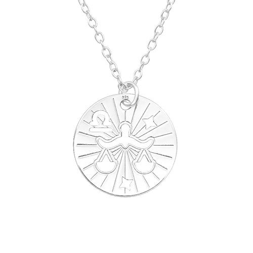 Children's Sterling Silver Zodiac Sign Pendant Necklace - Virgo  (September 23-October 22)