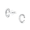 Children's Sterling Silver 'Letter C' Stud Earrings