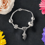 Teenager's 'Granddaughter Half Heart Love Always' Silver Plated Charm Bracelet