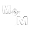 Children's Sterling Silver 'Letter M' Stud Earrings