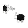 Children's Sterling Silver 'Black Sheep' Stud Earrings