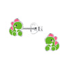 Children's Sterling Silver 'Baby Dinosaur' Stud Earrings