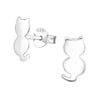 Children's Sterling Silver Cat Stud Earrings