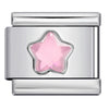 Stainless Steel 9mm Shiny Pink Star Link for Italian Charm Bracelet