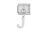 Stainless Steel 9mm Shiny Link with Dangling Letter J for Italian Charm Bracelet
