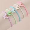 Children's Set of 5 Pastel Butterfly Pendant Stretch Bracelets