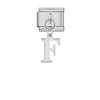 Stainless Steel 9mm Shiny Link with Dangling Letter F for Italian Charm Bracelet