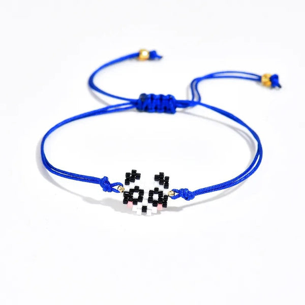 Children's Adjustable Panda Beaded Wish Bracelet / Friendship Bracelet