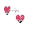 Children's Sterling Silver 'Ladybird Heart' Stud Earrings