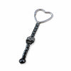 'Midnight Skull' Silver Plated Heart Keyring/Handbag Charm