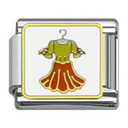 Stainless Steel 9mm Shiny 'Dress' Link for Italian Charm Bracelet