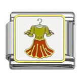 Stainless Steel 9mm Shiny 'Dress' Link for Italian Charm Bracelet