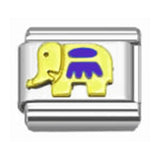 Stainless Steel 9mm Shiny Elephant Link for Italian Charm Bracelet