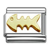 Stainless Steel 9mm Shiny Fish Bone Link for Italian Charm Bracelet