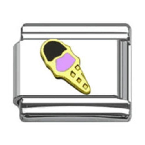 Stainless Steel 9mm Shiny Ice Cream Link for Italian Charm Bracelet
