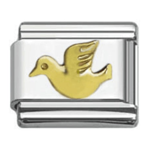 Stainless Steel 9mm Shiny Link with Flying Bird for Italian Charm Bracelet
