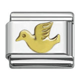 Stainless Steel 9mm Shiny Link with Flying Bird for Italian Charm Bracelet