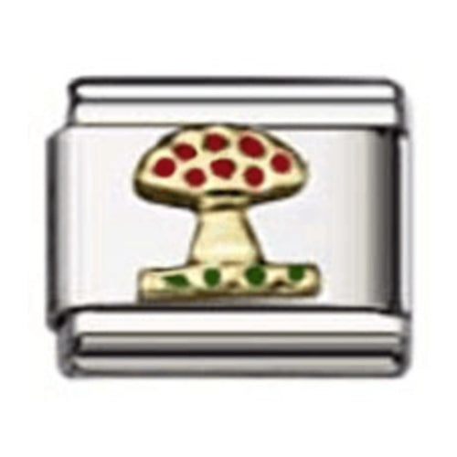 Stainless Steel 9mm Shiny Link with Mushroom for Italian Charm Bracelet