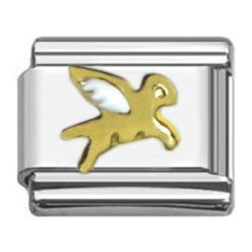 Stainless Steel 9mm Shiny Link with Pegasus Flying Horse for Italian Charm Bracelet