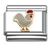 Stainless Steel 9mm Shiny 'Rooster / Hen' Link for Italian Charm Bracelet