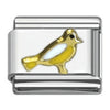Stainless Steel 9mm Shiny 'Yellow Bird' Link for Italian Charm Bracelet