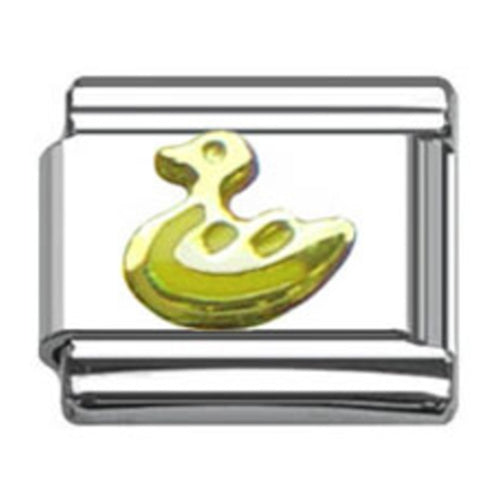 Stainless Steel 9mm Shiny Yellow Duck Link for Italian Charm Bracelet