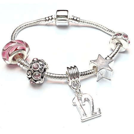 Children's Adjustable 'Pink Star' Wish Bracelet / Friendship Bracelet -Pink