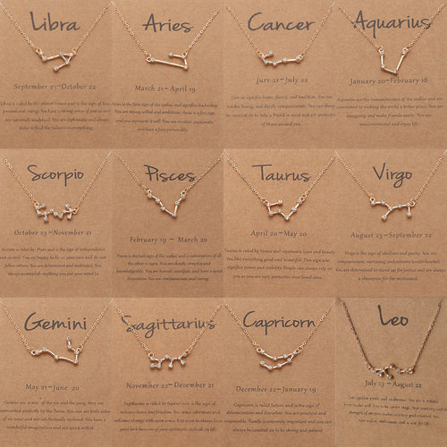 Libra Zodiac Constellation Pendant Necklace 23rd September - 22nd October