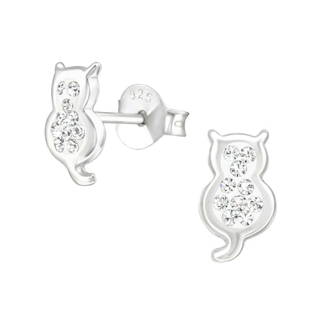 Children's Sterling Silver 'Pink Crystal Jelly Fish' Stud Earrings