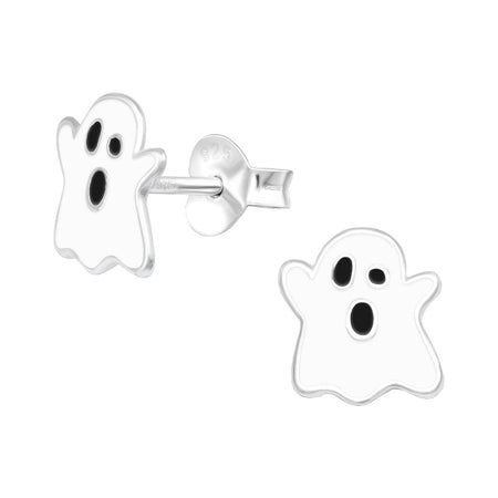 Children's Sterling Silver Set of 3 Pairs of Spooky Halloween Themed Stud Earrings