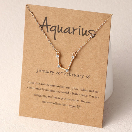 Children's Zodiac Sign Pendant Necklace  Aquarius (January 20-February 18)