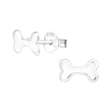 Children's Sterling Silver Bone Stud Earrings