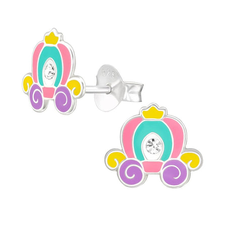 Children's Sterling Silver 'Sparkle Unicorn' Crystal Stud Earrings
