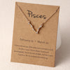 Pisces Zodiac Constellation Pendant Necklace 19th February - 20th March