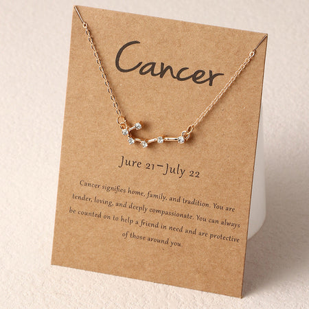 Children's Zodiac Sign Pendant Necklace  Cancer (June 21-July 22)