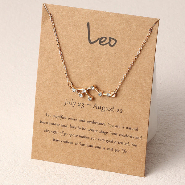Leo Zodiac Constellation Pendant Necklace 23rd July - 22nd August