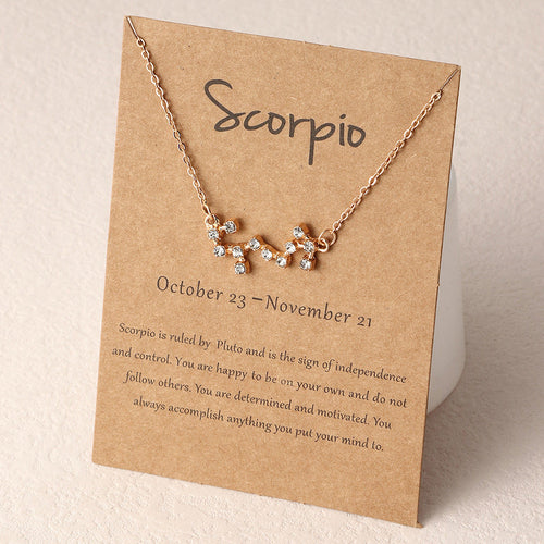 Scorpio Zodiac Constellation Pendant Necklace 23rd October - 21st November