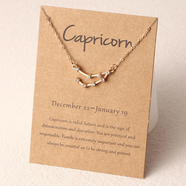 Capricorn Zodiac Constellation Pendant Necklace 22nd December