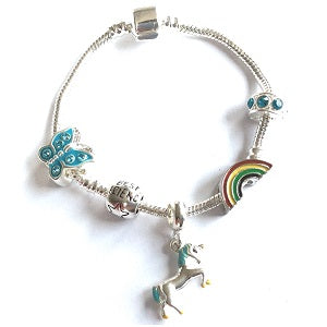 Children's Adjustable 'Pink Unicorn' Wish Bracelet / Friendship Bracelet