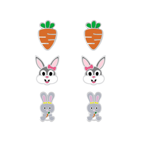 Children's Silver Coloured Bunny Rabbit Pendant Necklace