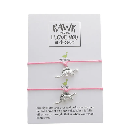 Adjustable Set of 3  Mother and Daughters Butterfly Wish Bracelets with Presentation Card