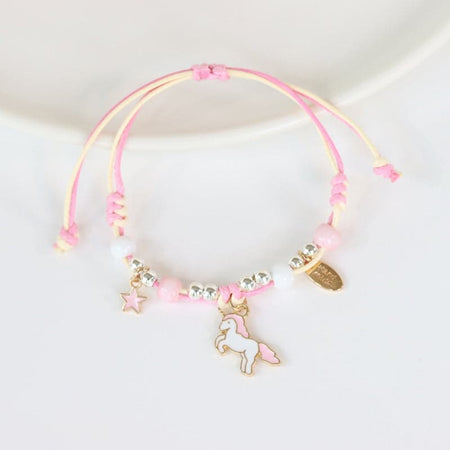Children's Adjustable Lucky White Cat Wish Bracelet / Friendship Bracelet