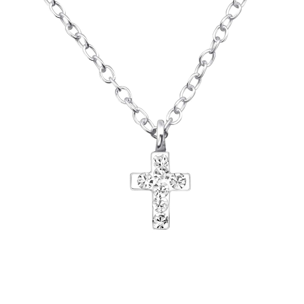 Medium Crystal Cross Necklace | Gogo Lush