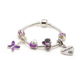God daughter charm bracelet Purple Fairy Dream