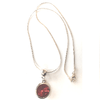 Silver Plated 'January Birthstone' Garnet Coloured Crystal Pendant Necklace